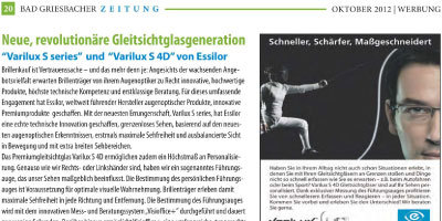 Neue, revolutionäre Gleitsichtglasgeneration