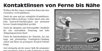 Kontaktlinsen von Ferne bis Nähe